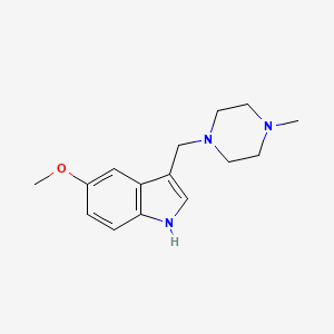 molecular formula C15H21N3O B8023562 5-Methoxy-3-((4-methylpiperazin-1-YL)methyl)-1H-indole 