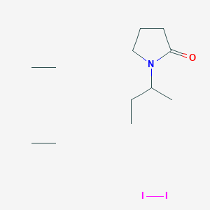 molecular formula C12H27I2NO B8023599 1-Butan-2-ylpyrrolidin-2-one;ethane;molecular iodine 