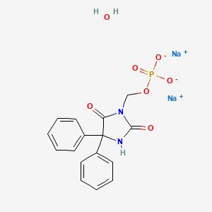 molecular formula C16H15N2Na2O7P B8023603 Fosphenytoin disodium salt hydrate 