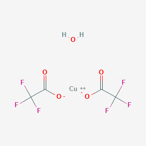 molecular formula C4H2CuF6O5 B8023621 Copper(II) 2,2,2-trifluoroacetate hydrate 