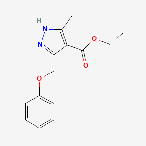 ethyl 3-methyl-5-(phenoxymethyl)-1H-pyrazole-4-carboxylate