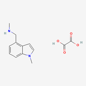 molecular formula C13H16N2O4 B8023703 N-methyl-1-(1-methyl-1H-indol-4-yl)methanamine oxalate 