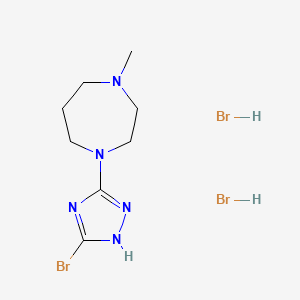 molecular formula C8H16Br3N5 B8023712 1-(3-bromo-1H-1,2,4-triazol-5-yl)-4-methyl-1,4-diazepane dihydrobromide 
