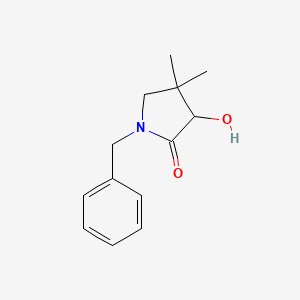 molecular formula C13H17NO2 B8023749 1-Benzyl-3-hydroxy-4,4-dimethylpyrrolidin-2-one 