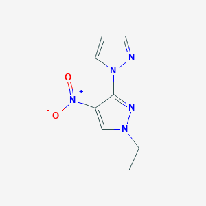 molecular formula C8H9N5O2 B8023758 1'-ethyl-4'-nitro-1'H-1,3'-bipyrazole 
