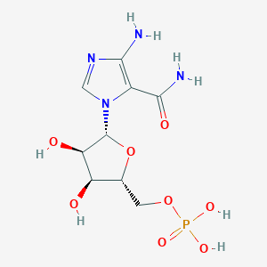 molecular formula C9H15N4O8P B8023762 5-Aminoimidazole-4-carboxamide-1--D-ribofuranosyl 5-monophosphate 