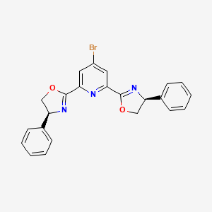 molecular formula C23H18BrN3O2 B8023800 (4S,4'S)-2,2'-(4-Bromopyridine-2,6-diyl)bis(4-phenyl-4,5-dihydrooxazole) 