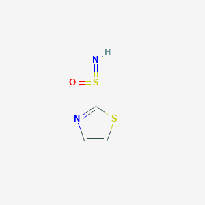 molecular formula C4H6N2OS2 B8023801 S-Methyl-S-(2-thiazyl) sulfoximine 