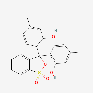 molecular formula C21H18O5S B8023838 2,2'-(1,1-Dioxido-3H-2,1-benzoxathiol-3-ylidene)bis[5-methylphenol] CAS No. 928715-39-3