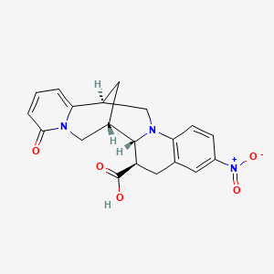 molecular formula C20H19N3O5 B8023872 (1S,2S,3R,13S)-7-nitro-18-oxo-11,19-diazapentacyclo[11.7.1.02,11.05,10.014,19]henicosa-5(10),6,8,14,16-pentaene-3-carboxylic acid 