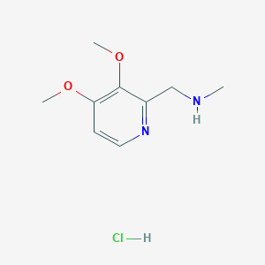 molecular formula C9H15ClN2O2 B8023893 1-(3,4-dimethoxypyridin-2-yl)-N-methylmethanamine hydrochloride 