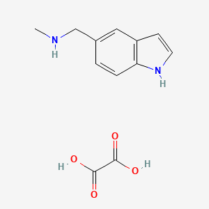 molecular formula C12H14N2O4 B8023898 1-(1H-indol-5-yl)-N-methylmethanamine oxalate 