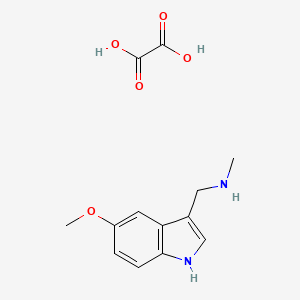 molecular formula C13H16N2O5 B8023900 1-(5-methoxy-1H-indol-3-yl)-N-methylmethanamine oxalate 