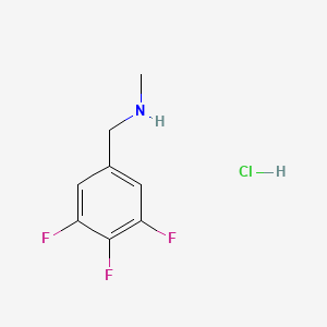 molecular formula C8H9ClF3N B8023903 N-methyl-1-(3,4,5-trifluorophenyl)methanamine hydrochloride 
