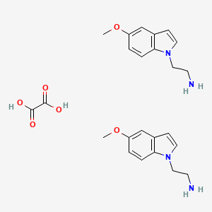 molecular formula C24H30N4O6 B8023914 2-(5-methoxy-1H-indol-1-yl)ethanamine hemioxalate 