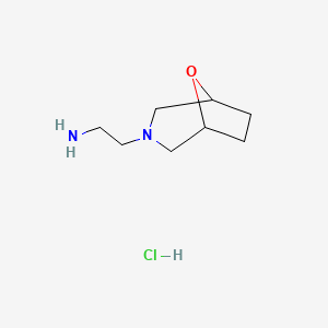 molecular formula C8H17ClN2O B8023934 2-{8-Oxa-3-azabicyclo[3.2.1]octan-3-yl}ethan-1-amine hydrochloride 