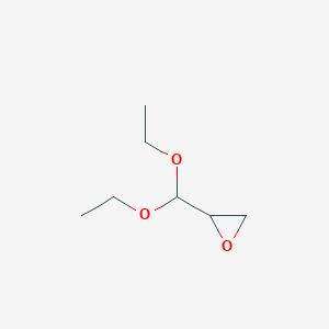 molecular formula C7H14O3 B080240 2-(二乙氧基甲基)环氧乙烷 CAS No. 13269-77-7