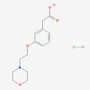 molecular formula C14H20ClNO4 B8024023 {3-[2-(4-Morpholinyl)ethoxy]phenyl}acetic acid hydrochloride, AldrichCPR 