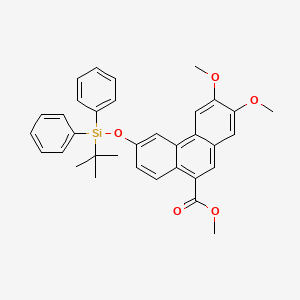 molecular formula C34H34O5Si B8024045 Methyl 6-[tert-butyl(diphenyl)silyl]oxy-2,3-dimethoxyphenanthrene-9-carboxylate 