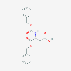 molecular formula C19H19NO6 B8024046 (3R)-4-(Benzyloxy)-3-{[(benzyloxy)carbonyl]amino}-4-oxobutanoate 