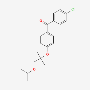molecular formula C20H23ClO3 B8024097 (4-Chlorophenyl)-[4-(2-methyl-1-propan-2-yloxypropan-2-yl)oxyphenyl]methanone 