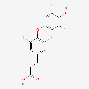 molecular formula C15H10I4O4 B8024151 3-[3,5-Diiodo-4-(3,5-diiodo-4-hydroxyphenoxy)phenyl]propionic acid 