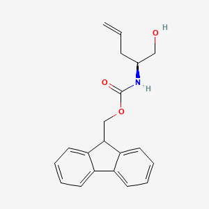 molecular formula C20H21NO3 B8024157 9H-Fluoren-9-ylmethyl N-[(2S)-1-hydroxypent-4-EN-2-YL]carbamate 