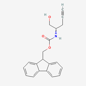 molecular formula C20H19NO3 B8024169 9H-fluoren-9-ylmethyl N-[(2S)-1-hydroxypent-4-yn-2-yl]carbamate 