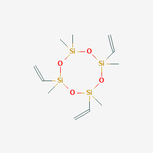molecular formula C11H24O4Si4 B8024179 2,4,6-Tris(ethenyl)-2,4,6,8,8-pentamethyl-1,3,5,7,2,4,6,8-tetraoxatetrasilocane 
