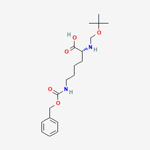 (2R)-2-[(2-methylpropan-2-yl)oxymethylamino]-6-(phenylmethoxycarbonylamino)hexanoic acid