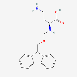 molecular formula C19H22N2O3 B8024203 (2S)-4-amino-2-(9H-fluoren-9-ylmethoxymethylamino)butanoic acid 