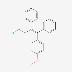 molecular formula C23H21ClO B8024212 2-[4-[(1Z)-4-Chloro-1,2-diphenyl-1-butenyl]phenoxy]-N,N-dimethylethanamine 