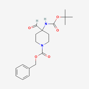 Benzyl 4-formyl-4-[(2-methylpropan-2-yl)oxycarbonylamino]piperidine-1-carboxylate