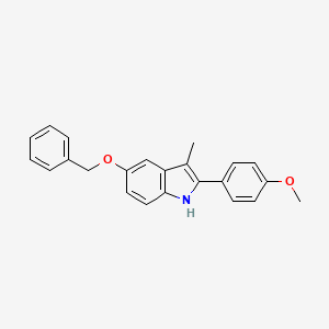 molecular formula C23H21NO2 B8024257 2-(4-methoxyphenyl)-3-methyl-5-phenylmethoxy-1H-indole 