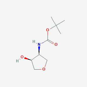 molecular formula C9H17NO4 B8024286 tert-butyl N-[cis-4-hydroxyoxolan-3-yl]carbamate 