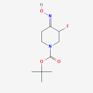 molecular formula C10H17FN2O3 B8024299 tert-butyl 3-Fluoro-4-(hydroxyimino)piperidine-1-carboxylate 