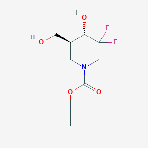 tert-Butyl (4S,5S)-3,3-difluoro-4-hydroxy-5-(hydroxymethyl)piperidine-1-carboxylate racemic