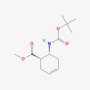 molecular formula C13H21NO4 B8024318 Methyl cis-6-{[(tert-butoxy)carbonyl]amino}cyclohex-3-ene-1-carboxylate 