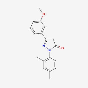 molecular formula C18H18N2O2 B8024323 1-(2,4-Dimethylphenyl)-3-(3-methoxyphenyl)-1H-pyrazol-5(4H)-one 