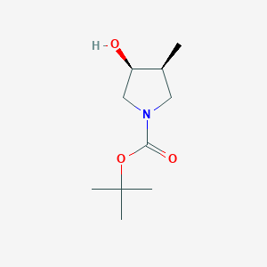 molecular formula C10H19NO3 B8024382 (3S,4S)-tert-butyl 3-hydroxy-4-methylpyrrolidine-1-carboxylate 