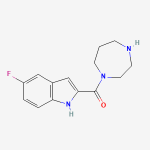 molecular formula C14H16FN3O B8024417 2-(1,4-Diazepan-1-ylcarbonyl)-5-fluoro-1H-indole 