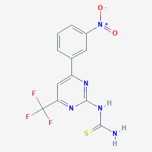 6-(3-Nitrophenyl)-2-thioureido-4-(trifluoromethyl)pyrimidine