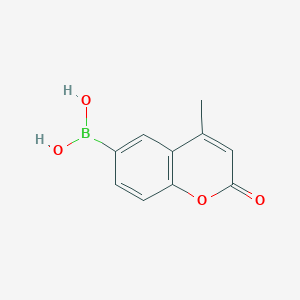 molecular formula C10H9BO4 B8024542 (4-Methyl-2-oxochromen-6-yl)boronic acid 