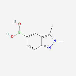 molecular formula C9H11BN2O2 B8024546 (2,3-Dimethyl-2H-indazol-5-YL)boronic acid 