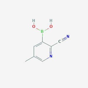 molecular formula C7H7BN2O2 B8024552 (2-Cyano-5-methylpyridin-3-yl)boronic acid 