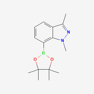molecular formula C15H21BN2O2 B8024572 1,3-Dimethyl-7-(4,4,5,5-tetramethyl-1,3,2-dioxaborolan-2-yl)-1H-indazole 