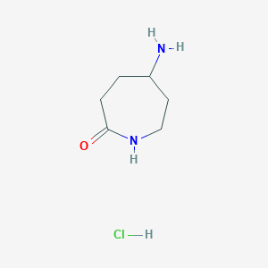 molecular formula C6H13ClN2O B8024601 5-Aminoazepan-2-one hydrochloride 