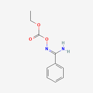 molecular formula C10H12N2O3 B8024603 Benzenecarboximidamide, N-[(ethoxycarbonyl)oxy]- CAS No. 54752-10-2