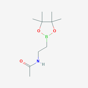molecular formula C10H20BNO3 B8024610 N-[2-(tetramethyl-1,3,2-dioxaborolan-2-yl)ethyl]acetamide 