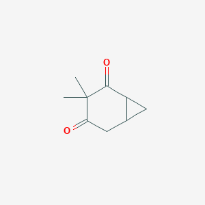 molecular formula C9H12O2 B8024695 3,3-Dimethylbicyclo[4.1.0]heptane-2,4-dione 